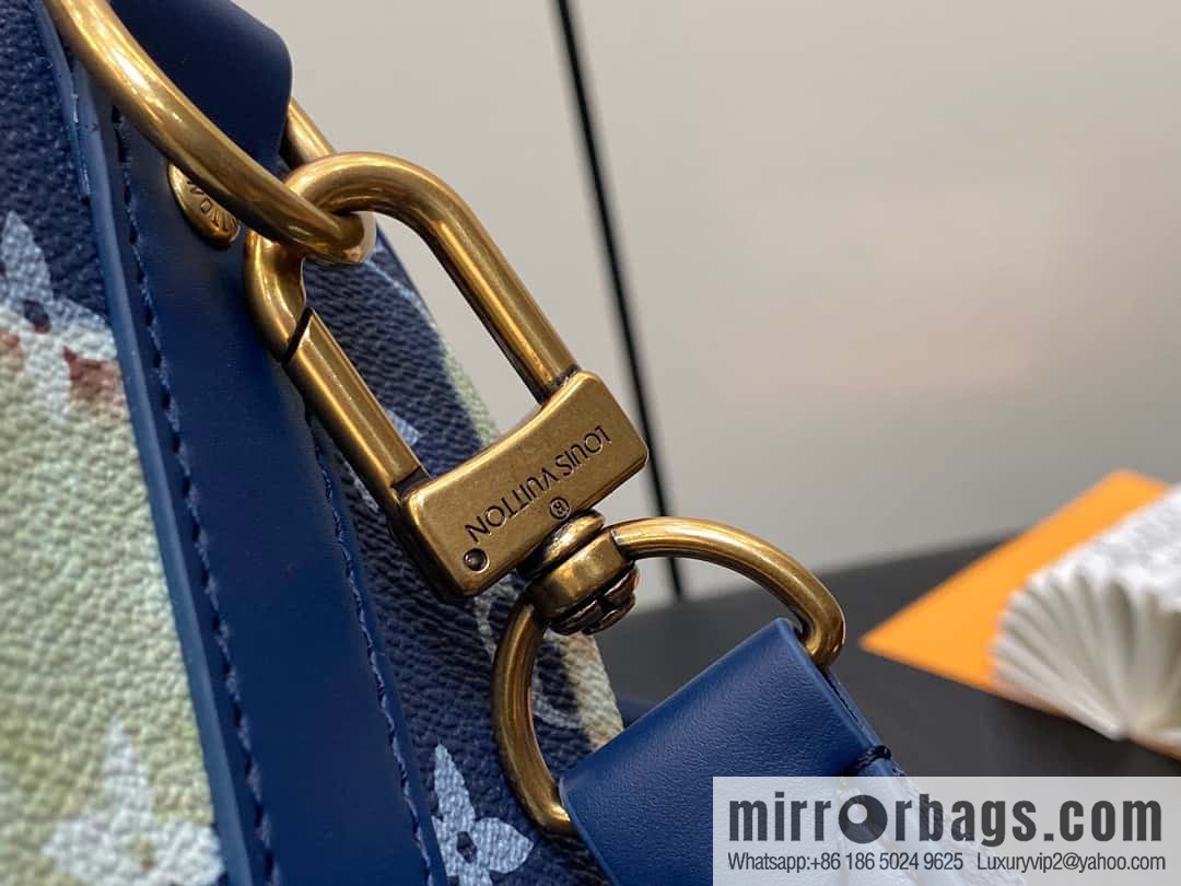 [Boutique‑grade] M46804 blue flame, men's bag, pillow bag series KEEPALL BANDOULIZRE 25 handbag