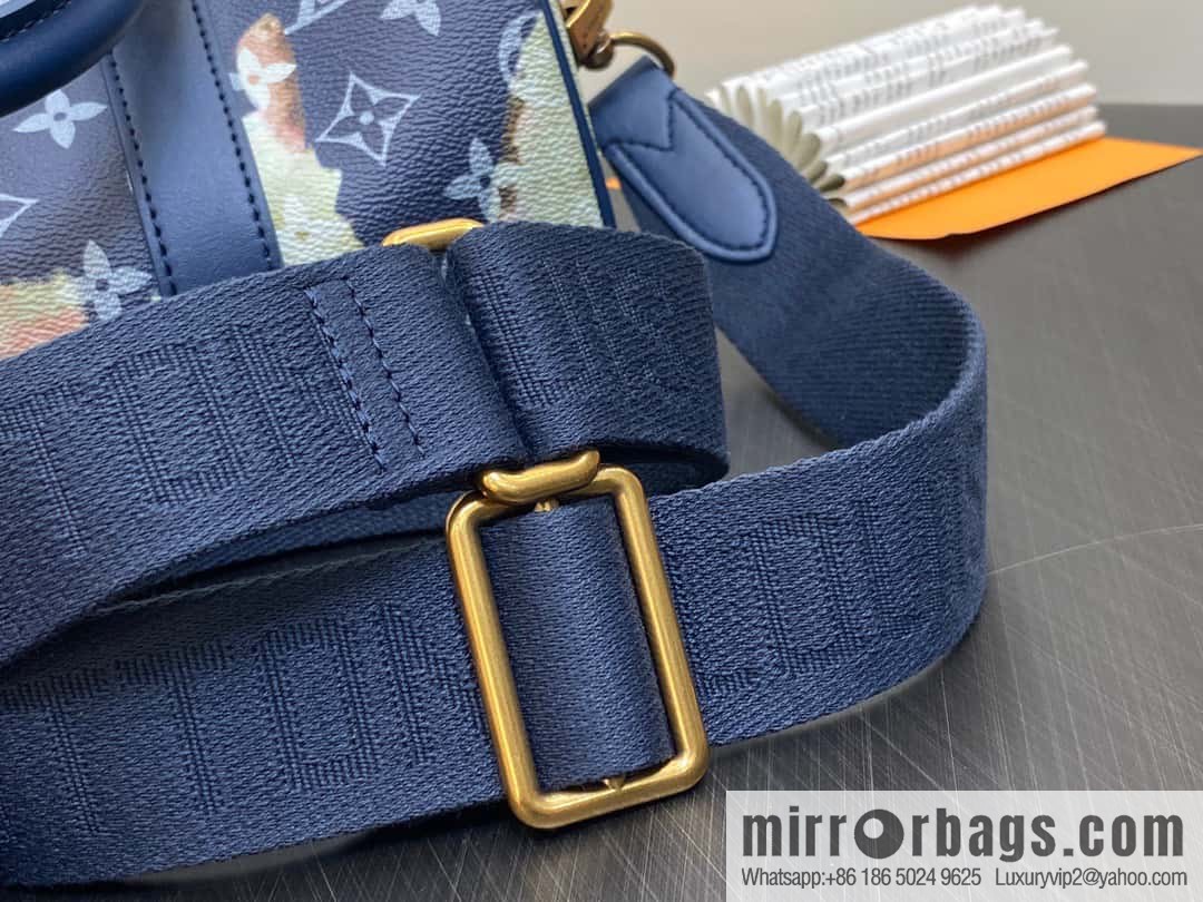 [Boutique‑grade] M46804 blue flame, men's bag, pillow bag series KEEPALL BANDOULIZRE 25 handbag