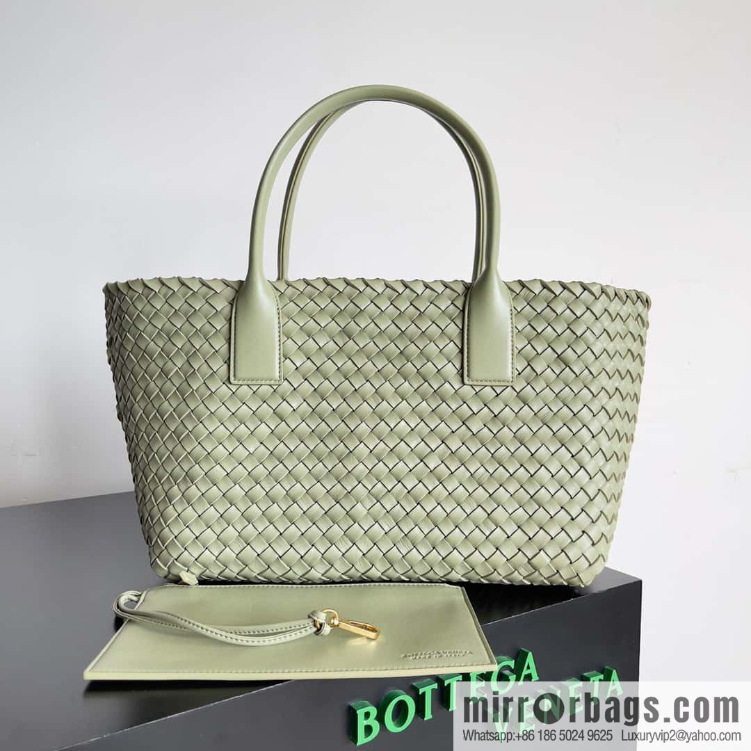 B new Cabat medium shopping bag model number: 608810 travertine green