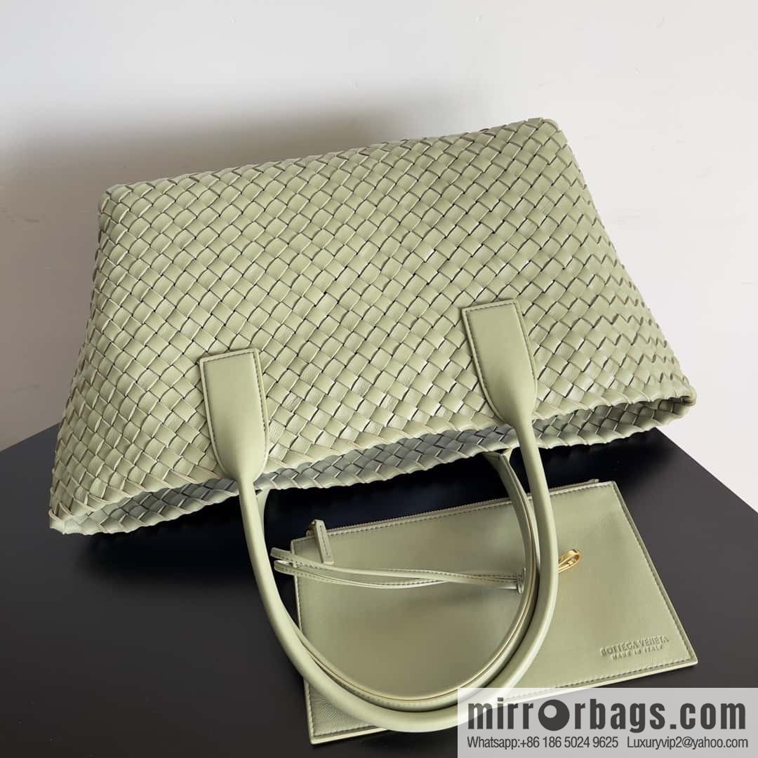 B new Cabat medium shopping bag model number: 608810 travertine green
