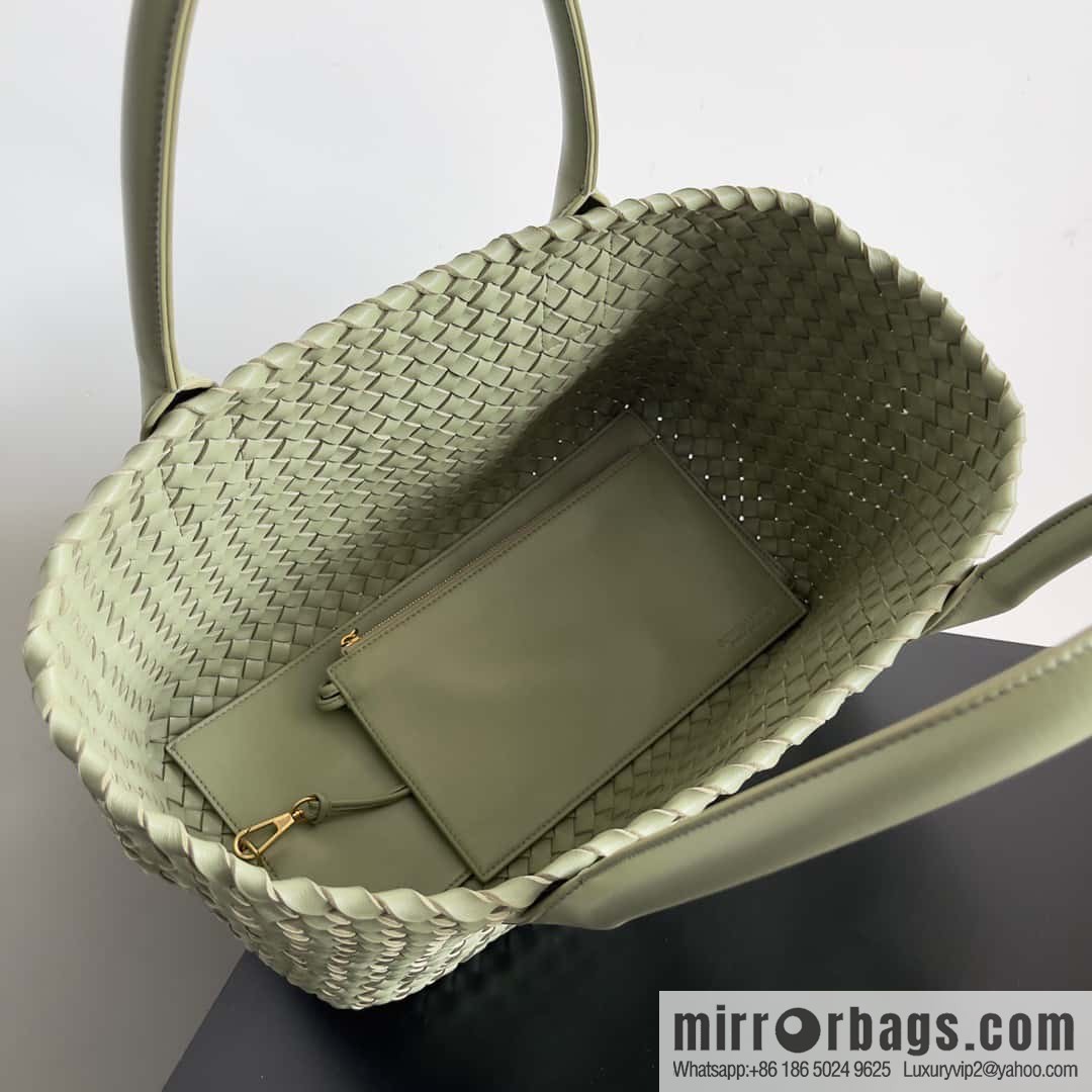 B new Cabat medium shopping bag model number: 608810 travertine green