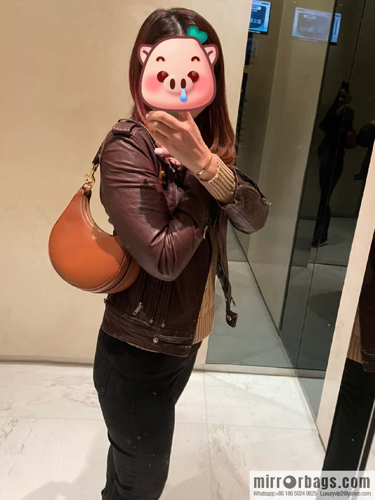 [Premium quality, all-steel hardware 】𝗖𝗘𝗟𝗜𝗡𝗘 | 𝐀𝐕𝐀 full leather armpit bag Model: 196923