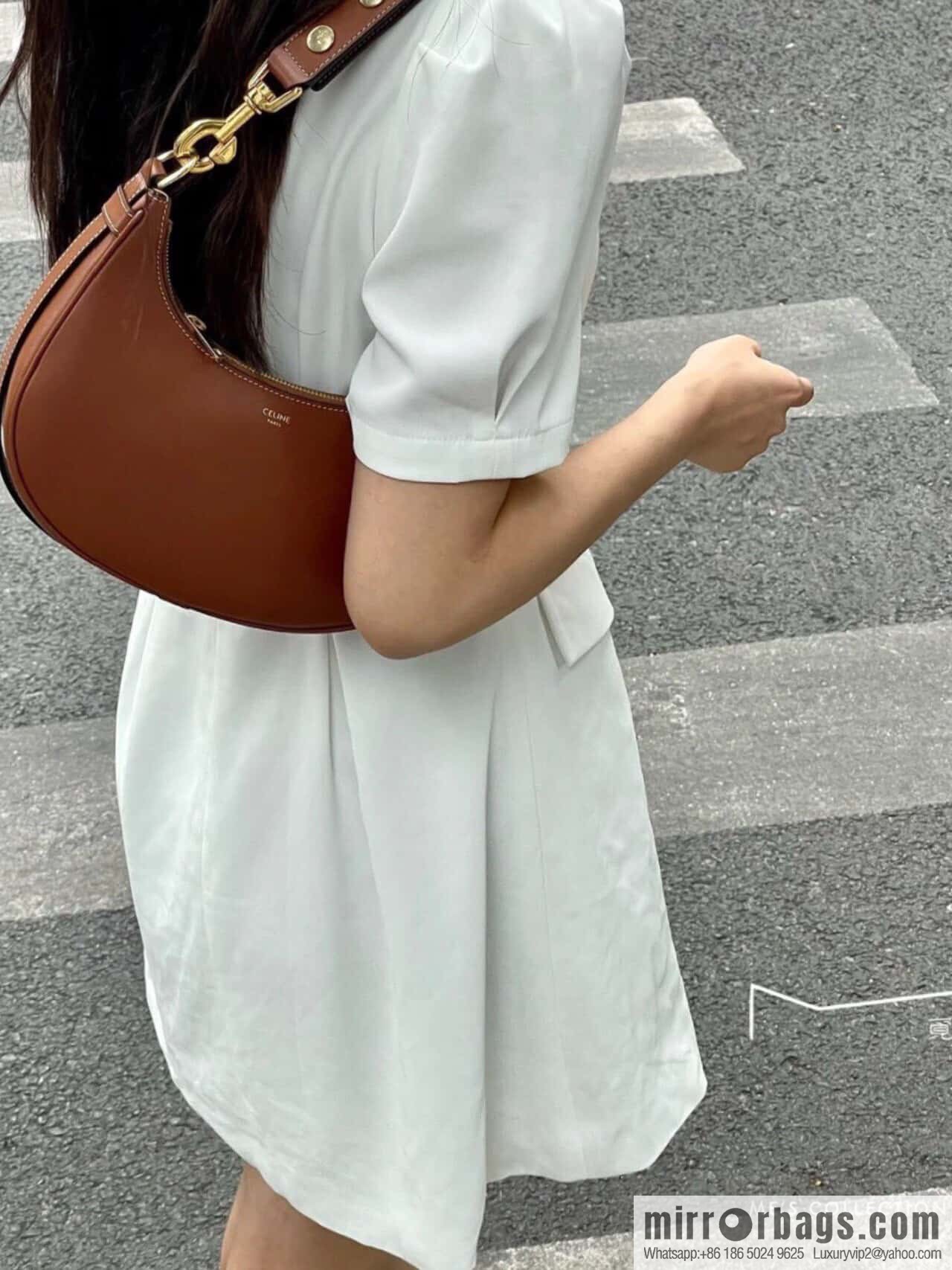 [Premium quality, all-steel hardware 】𝗖𝗘𝗟𝗜𝗡𝗘 | 𝐀𝐕𝐀 full leather armpit bag Model: 196923