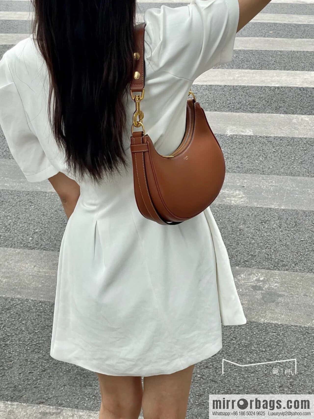 [Premium quality, all-steel hardware 】𝗖𝗘𝗟𝗜𝗡𝗘 | 𝐀𝐕𝐀 full leather armpit bag Model: 196923