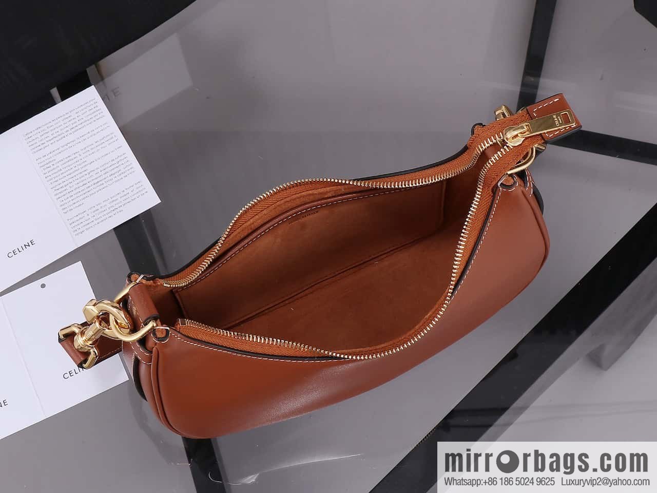 [Premium quality, all-steel hardware 】𝗖𝗘𝗟𝗜𝗡𝗘 | 𝐀𝐕𝐀 full leather armpit bag Model: 196923