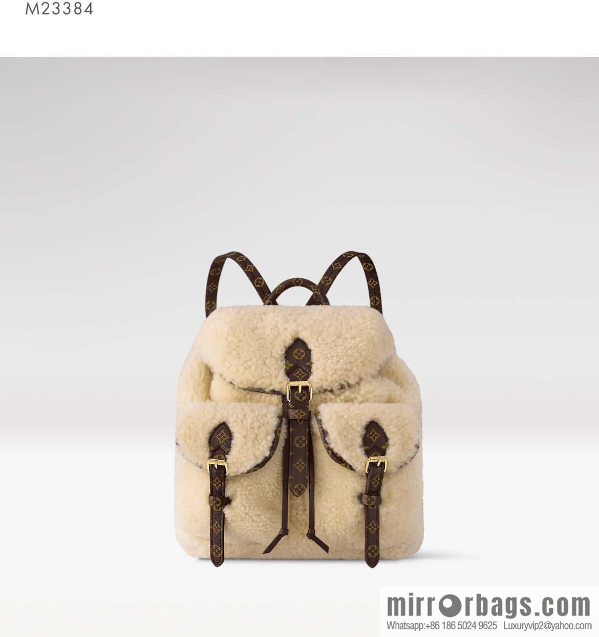 [Original order boutique] M23384 meters white, lamb wool backpack series Backpack backpack