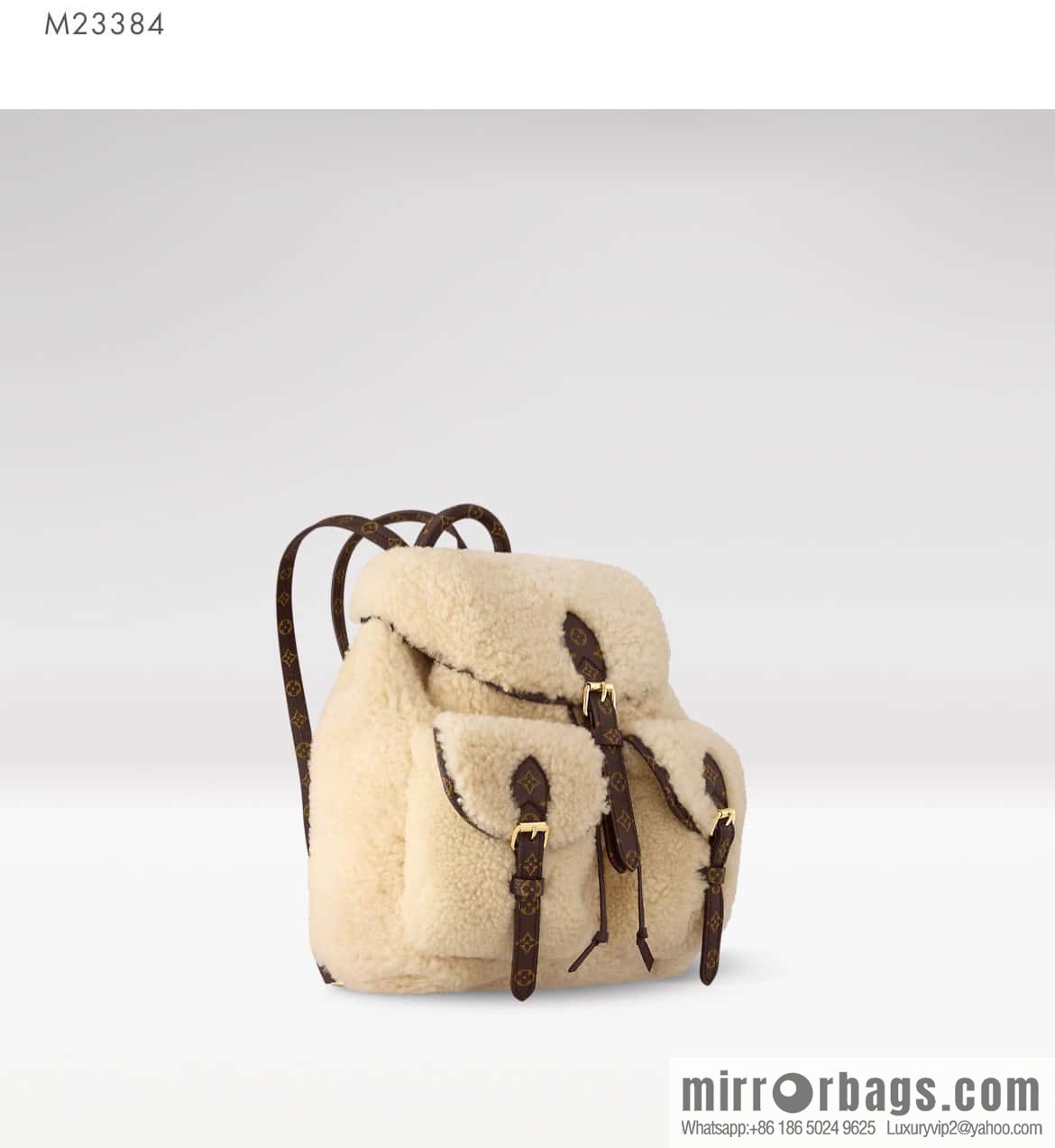 [Original order boutique] M23384 meters white, lamb wool backpack series Backpack backpack