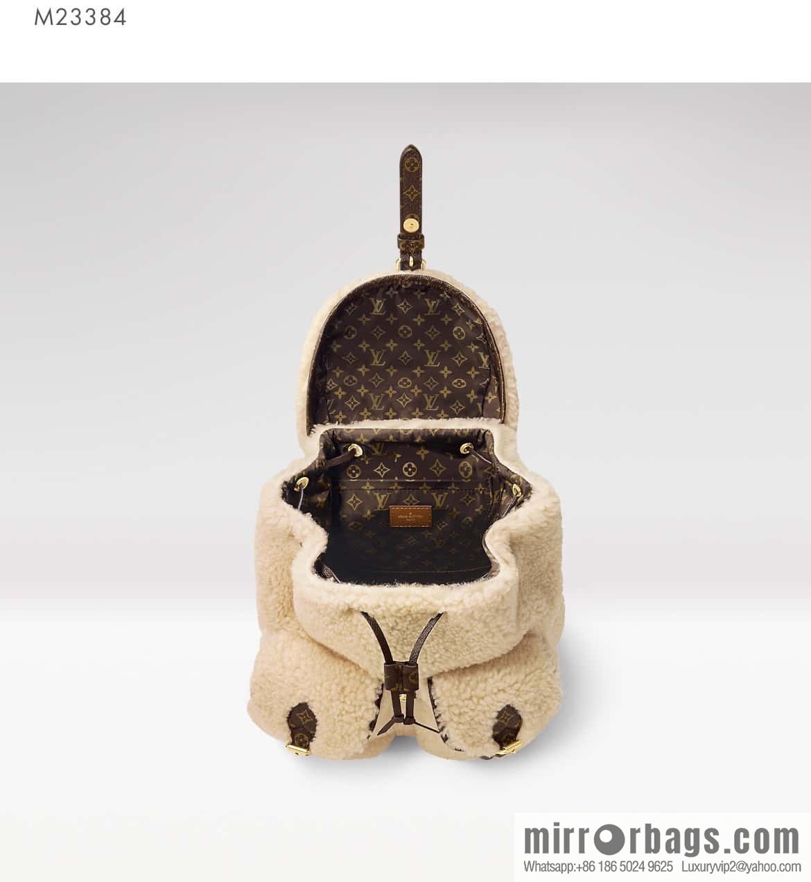 [Original order boutique] M23384 meters white, lamb wool backpack series Backpack backpack