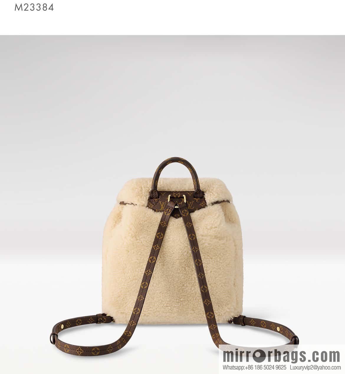 [Original order boutique] M23384 meters white, lamb wool backpack series Backpack backpack