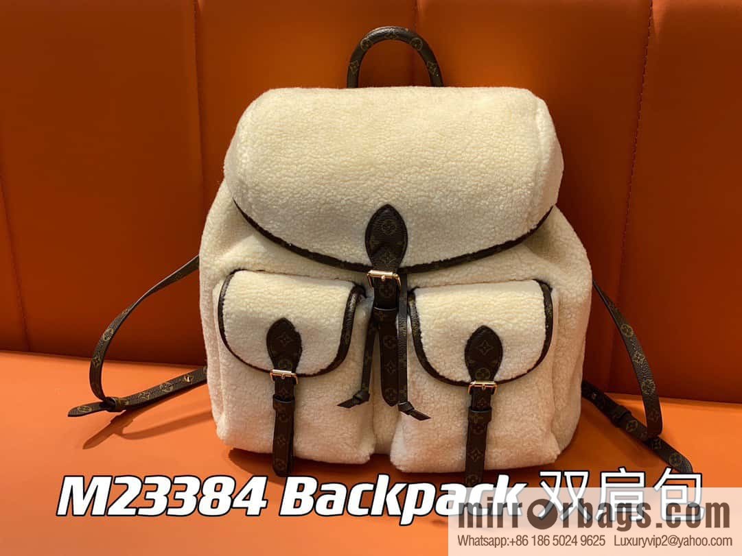 [Original order boutique] M23384 meters white, lamb wool backpack series Backpack backpack