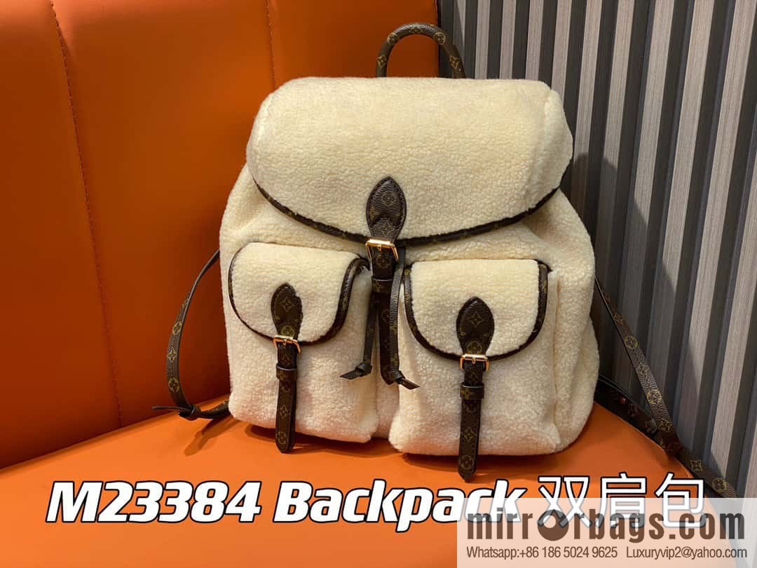 [Original order boutique] M23384 meters white, lamb wool backpack series Backpack backpack