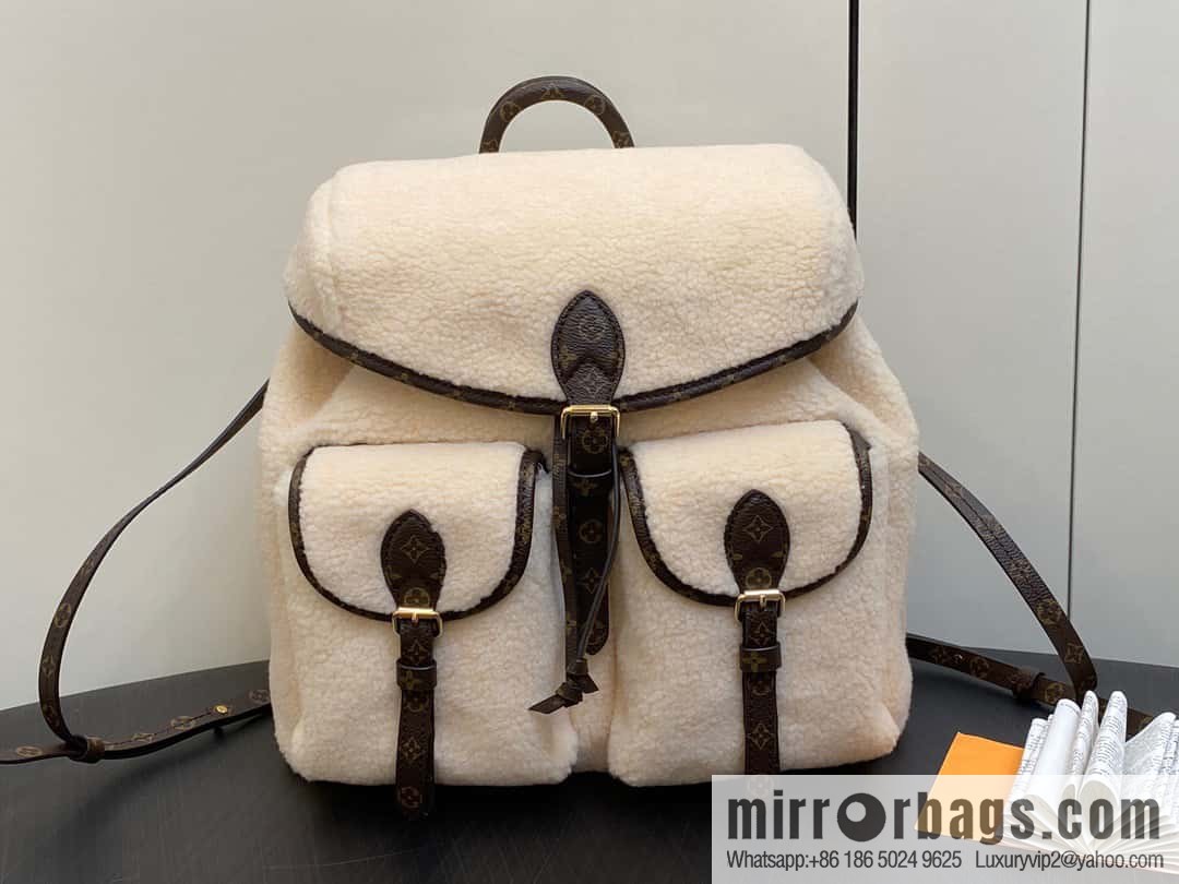 [Original order boutique] M23384 meters white, lamb wool backpack series Backpack backpack