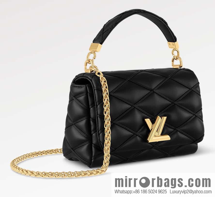 [Original order boutique] M22890 white, full leather rhombus chain bag series GO-14 Teist medium handbag M22891