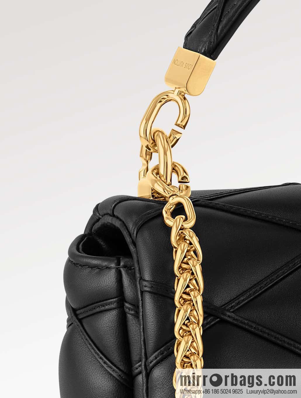 [Original order boutique] M22890 white, full leather rhombus chain bag series GO-14 Teist medium handbag M22891