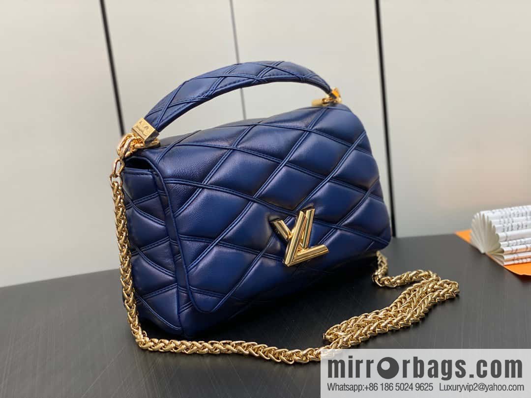 [Original order boutique] M22890 full leather rhombus chain bag series GO-14 Teist medium handbag M22891