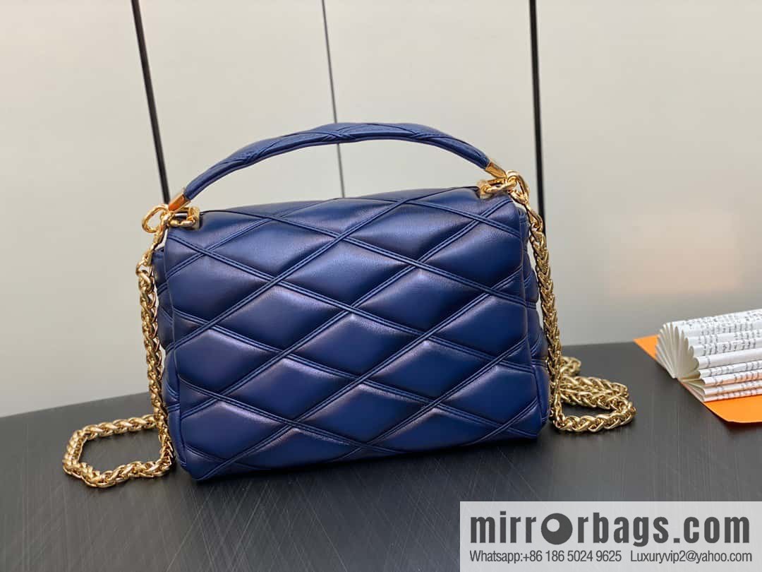 [Original order boutique] M22890 full leather rhombus chain bag series GO-14 Teist medium handbag M22891