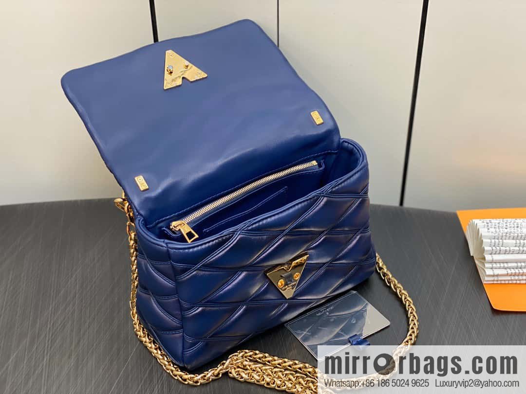 [Original order boutique] M22890 full leather rhombus chain bag series GO-14 Teist medium handbag M22891