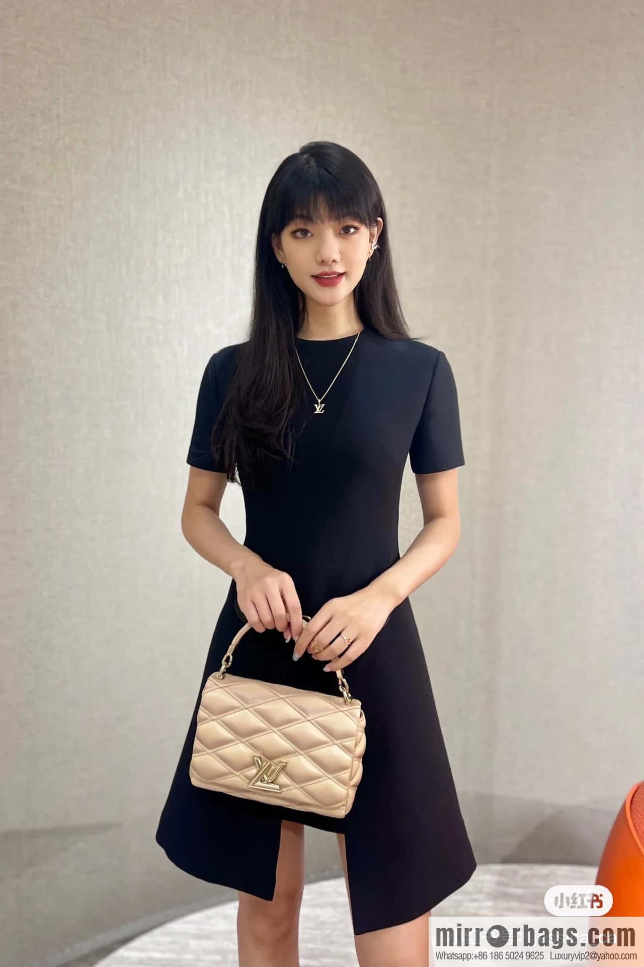 [Original order boutique] M22890 full leather rhombus chain bag series GO-14 Teist medium handbag M22891