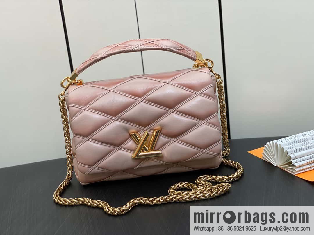 [Original order boutique] M22890 full leather rhombus chain bag series GO-14 Teist medium handbag M22891