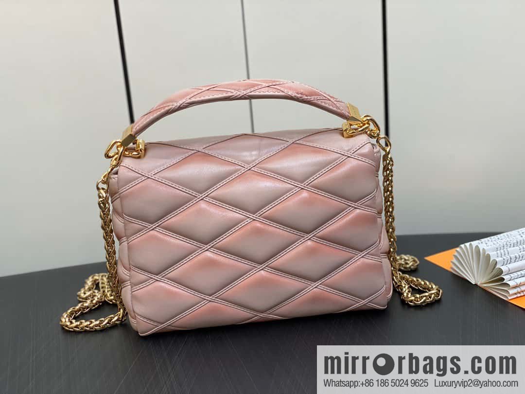 [Original order boutique] M22890 full leather rhombus chain bag series GO-14 Teist medium handbag M22891