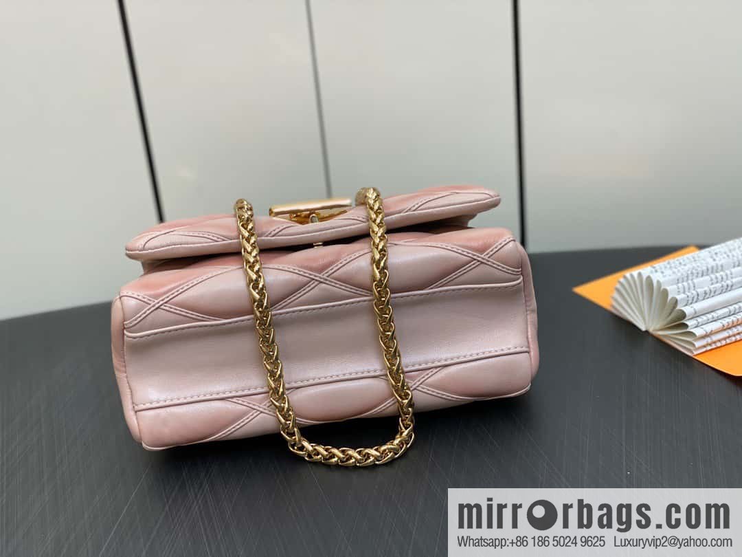 [Original order boutique] M22890 full leather rhombus chain bag series GO-14 Teist medium handbag M22891