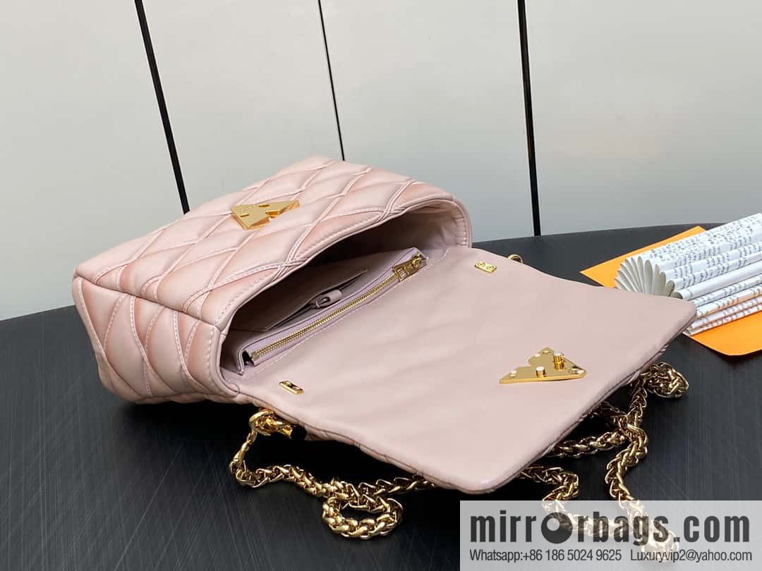 [Original order boutique] M22890 full leather rhombus chain bag series GO-14 Teist medium handbag M22891