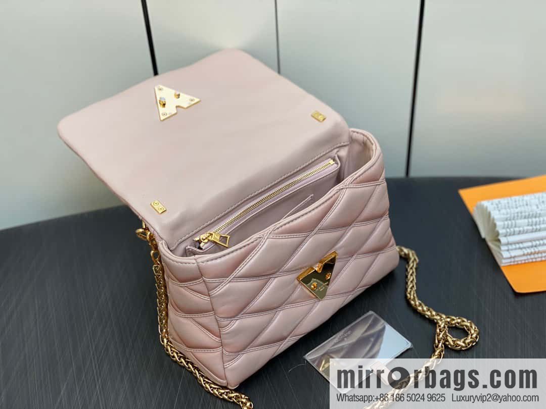 [Original order boutique] M22890 full leather rhombus chain bag series GO-14 Teist medium handbag M22891