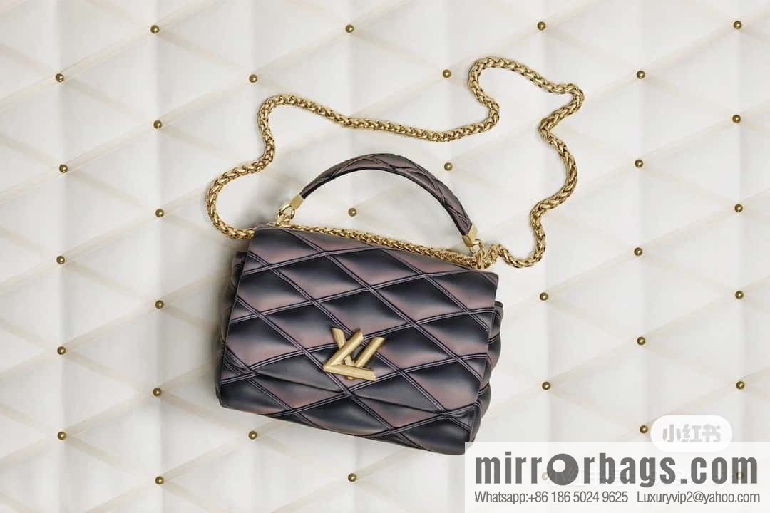 [Original order boutique] M22890 full leather rhombus chain bag series GO-14 Teist medium handbag M22891