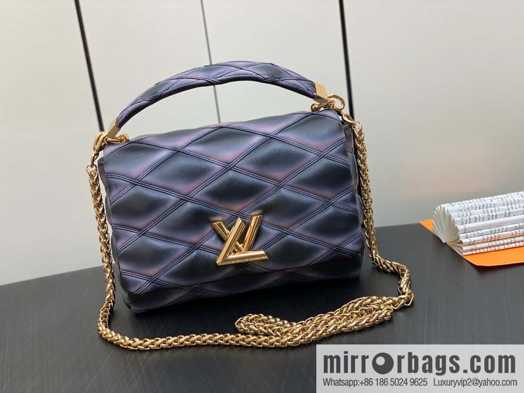 [Original order boutique] M22890 full leather rhombus chain bag series GO-14 Teist medium handbag M22891