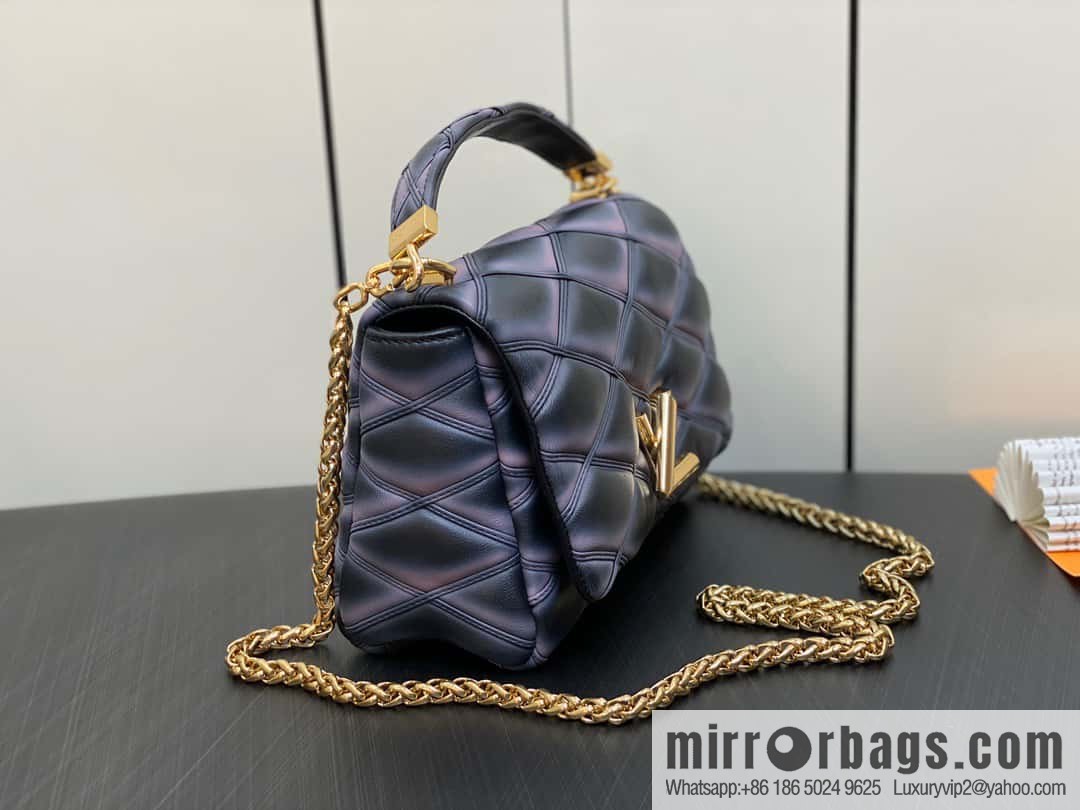 [Original order boutique] M22890 full leather rhombus chain bag series GO-14 Teist medium handbag M22891