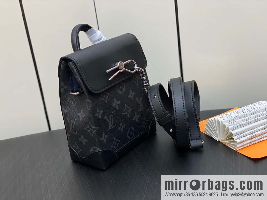 [Original order boutique] M82774 black flower, men's bag mini schoolbag series, new NANO STEAMER handbag in autumn and winter