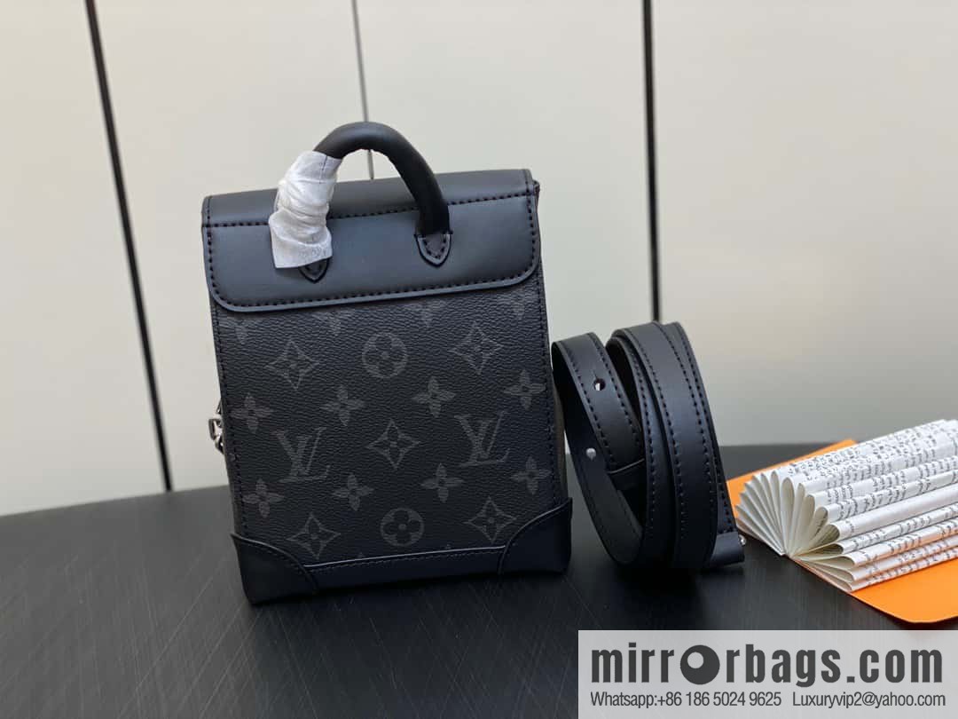 [Original order boutique] M82774 black flower, men's bag mini schoolbag series, new NANO STEAMER handbag in autumn and winter