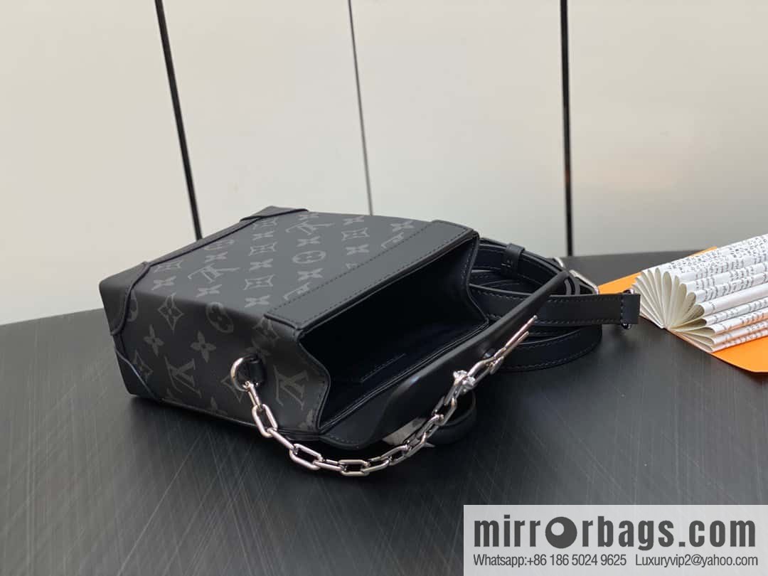 [Original order boutique] M82774 black flower, men's bag mini schoolbag series, new NANO STEAMER handbag in autumn and winter