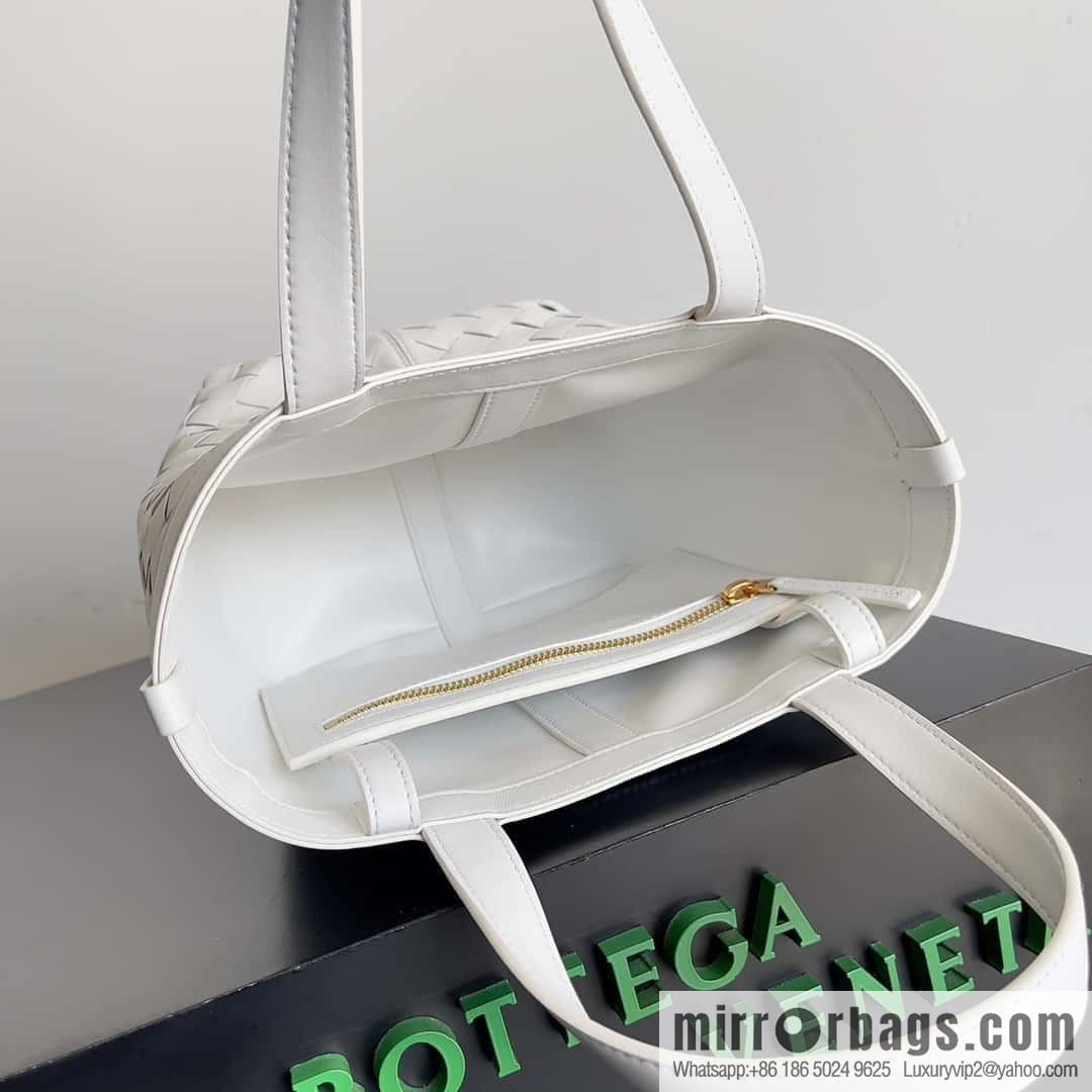 BV early autumn new tote Intrecciato woven tote handbag, model number: 754916 white
