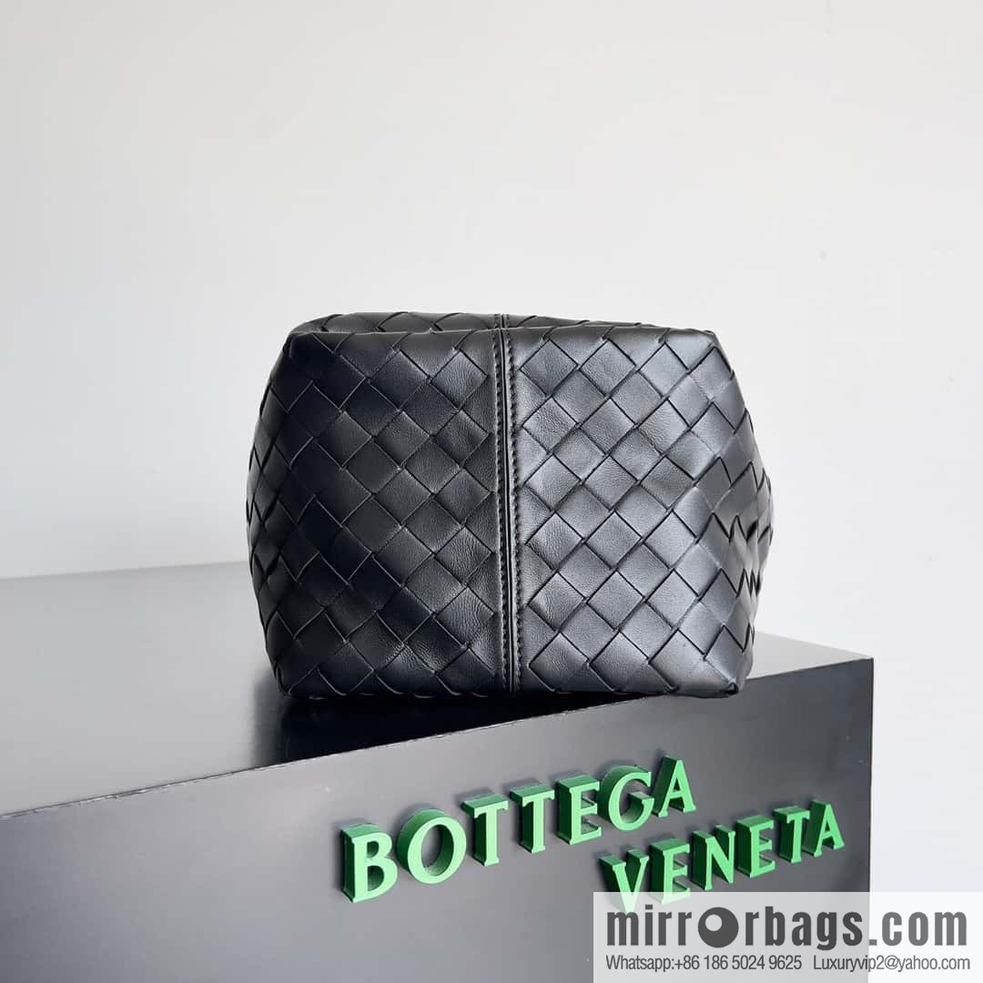 BV early autumn new tote Intrecciato woven tote handbag, model number: 754916 black