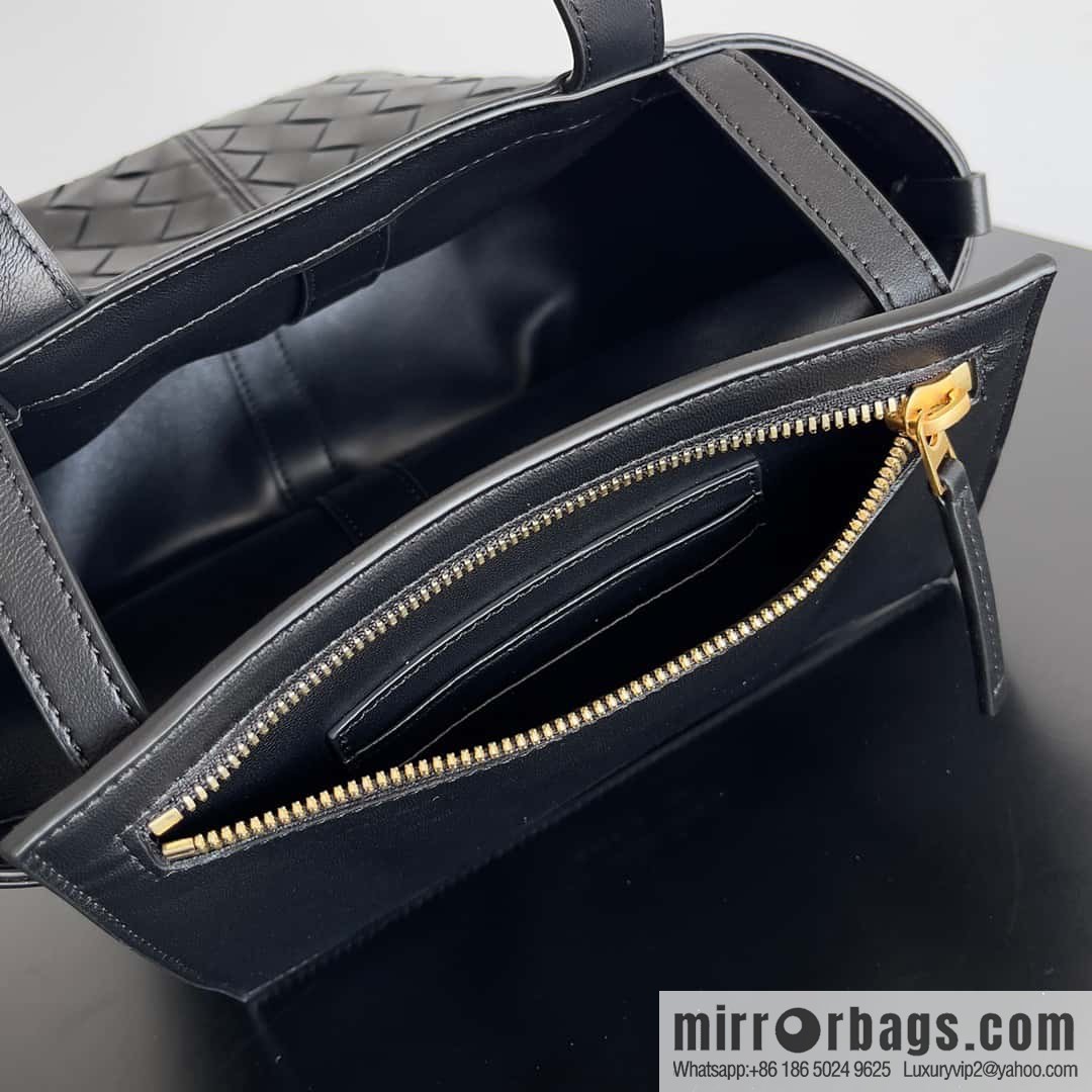 BV early autumn new tote Intrecciato woven tote handbag, model number: 754916 black