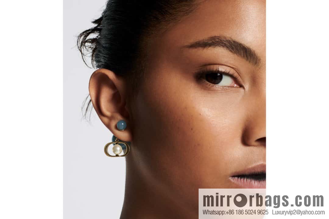 New ☑️ DIOR CD candy colored pearl earrings stud earrings