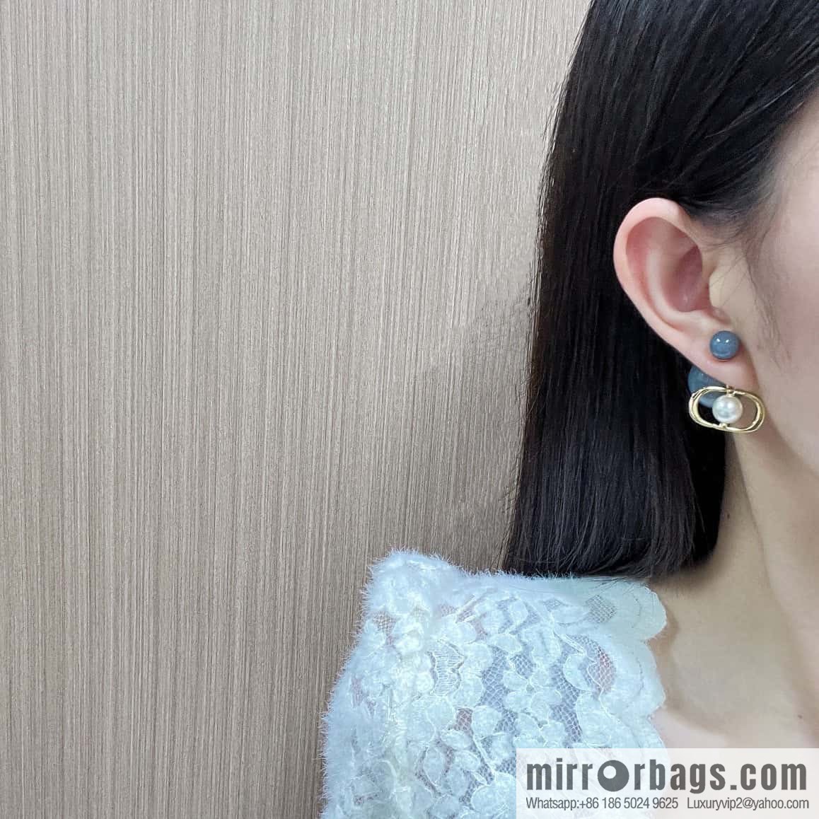 New ☑️ DIOR CD candy colored pearl earrings stud earrings