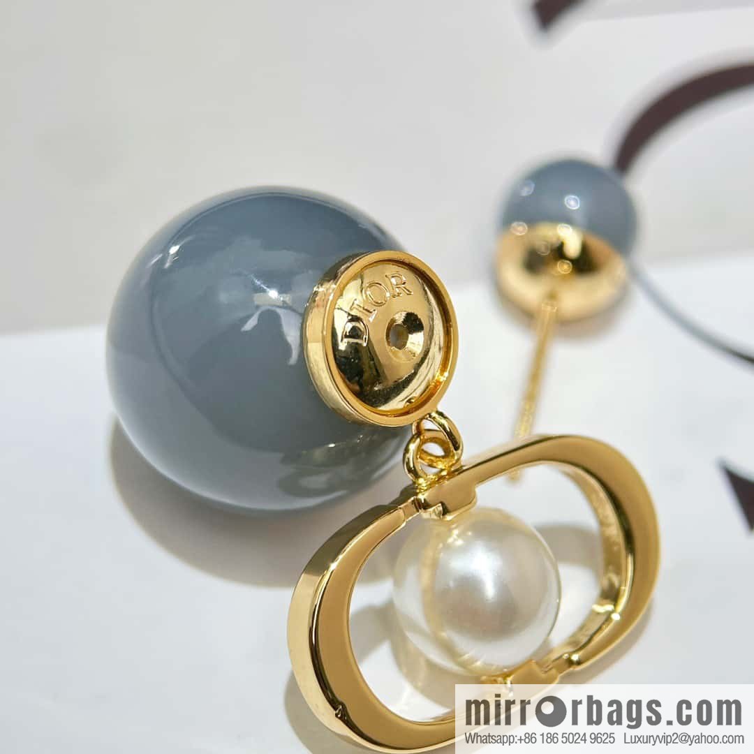 New ☑️ DIOR CD candy colored pearl earrings stud earrings