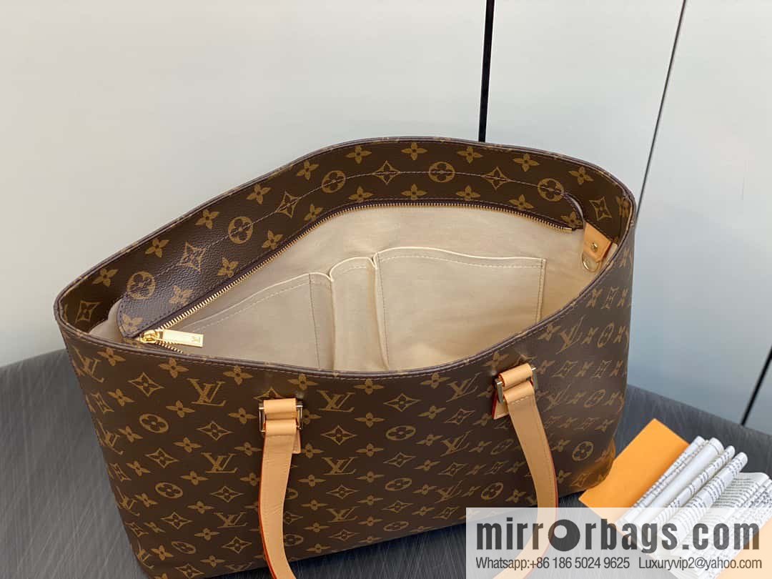 [Original order boutique] M51155 monogram yellow leather, medieval bag series Vivian large handbag 51172 VivianCc vegetable basket out of print medieval bag Vivian