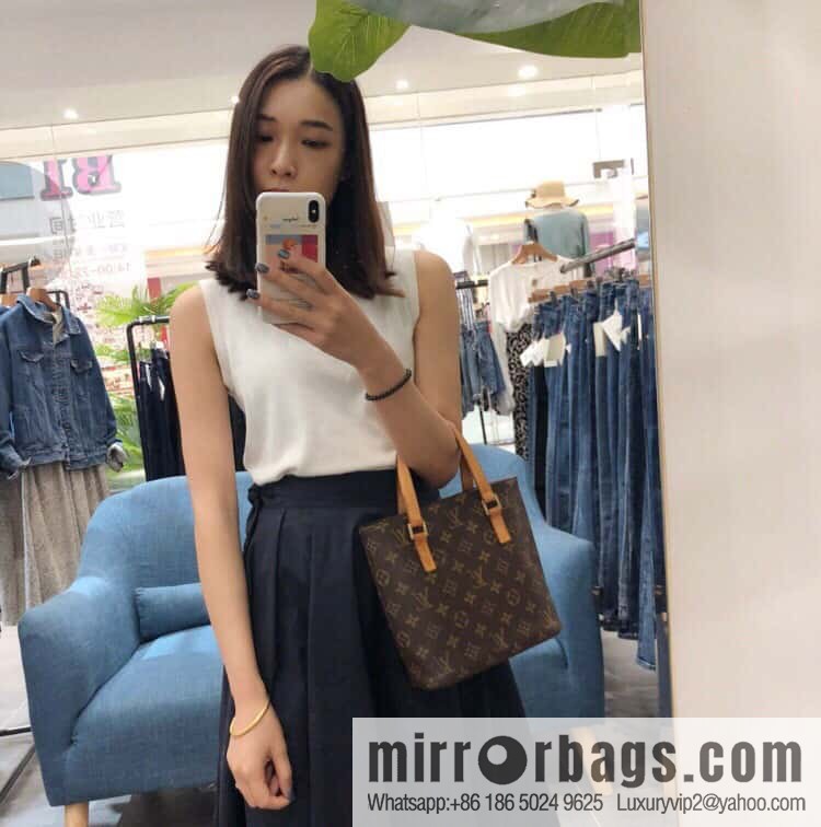 [Original order boutique] M51155 monogram yellow leather, medieval bag series Vivian large handbag 51172 VivianCc vegetable basket out of print medieval bag Vivian