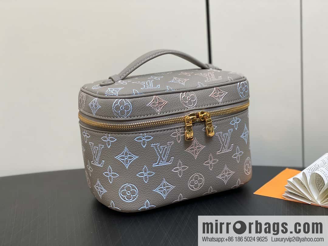 [Original order boutique] M23550 light gray full leather pouch series NICE mini pouch M44495 gray (cut-out)