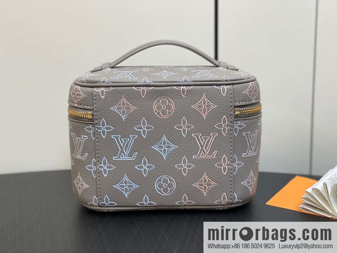 [Original order boutique] M23550 light gray full leather pouch series NICE mini pouch M44495 gray (cut-out)