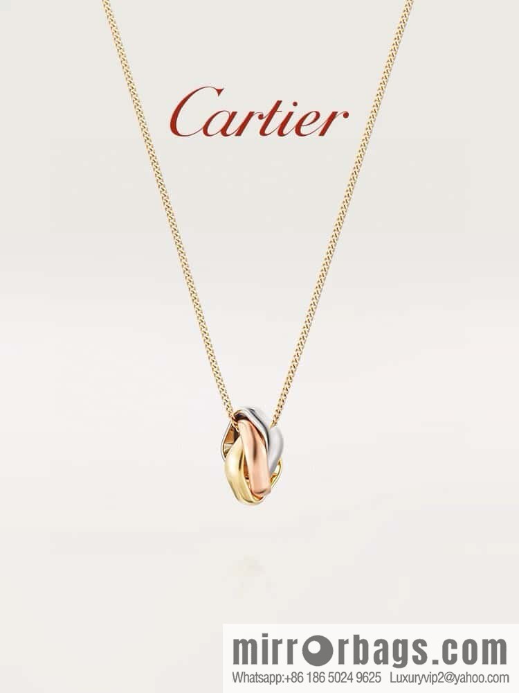 ❗️CNC version ❗️ ☀️ Cartier Cartier Trinity Box 100th anniversary limited three-ring three-color necklace ☀️