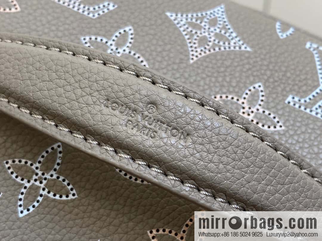 [Original order boutique] M23550 light gray full leather pouch series NICE mini pouch M44495 gray (cut-out)