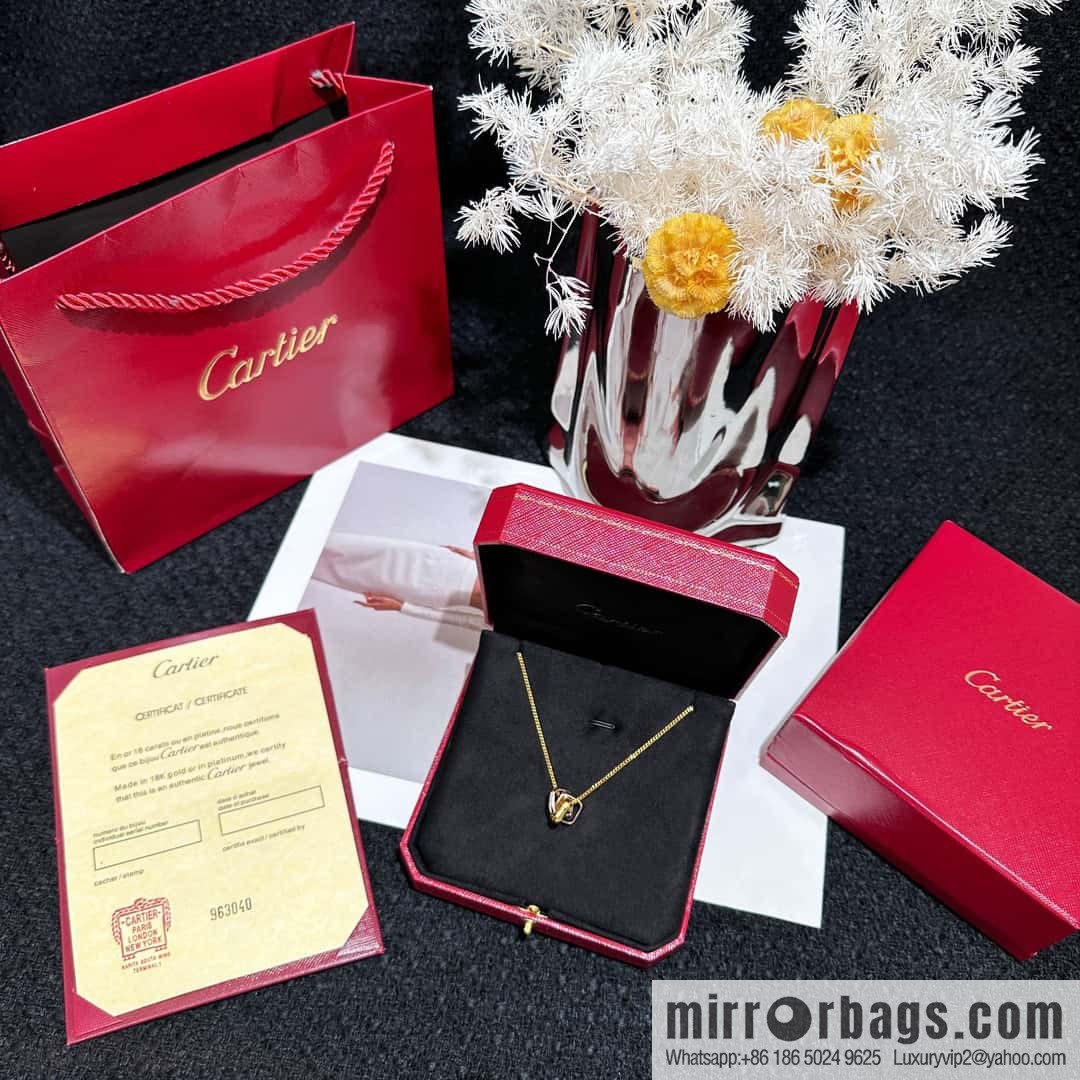 ❗️CNC version ❗️ ☀️ Cartier Cartier Trinity Box 100th anniversary limited three-ring three-color necklace ☀️