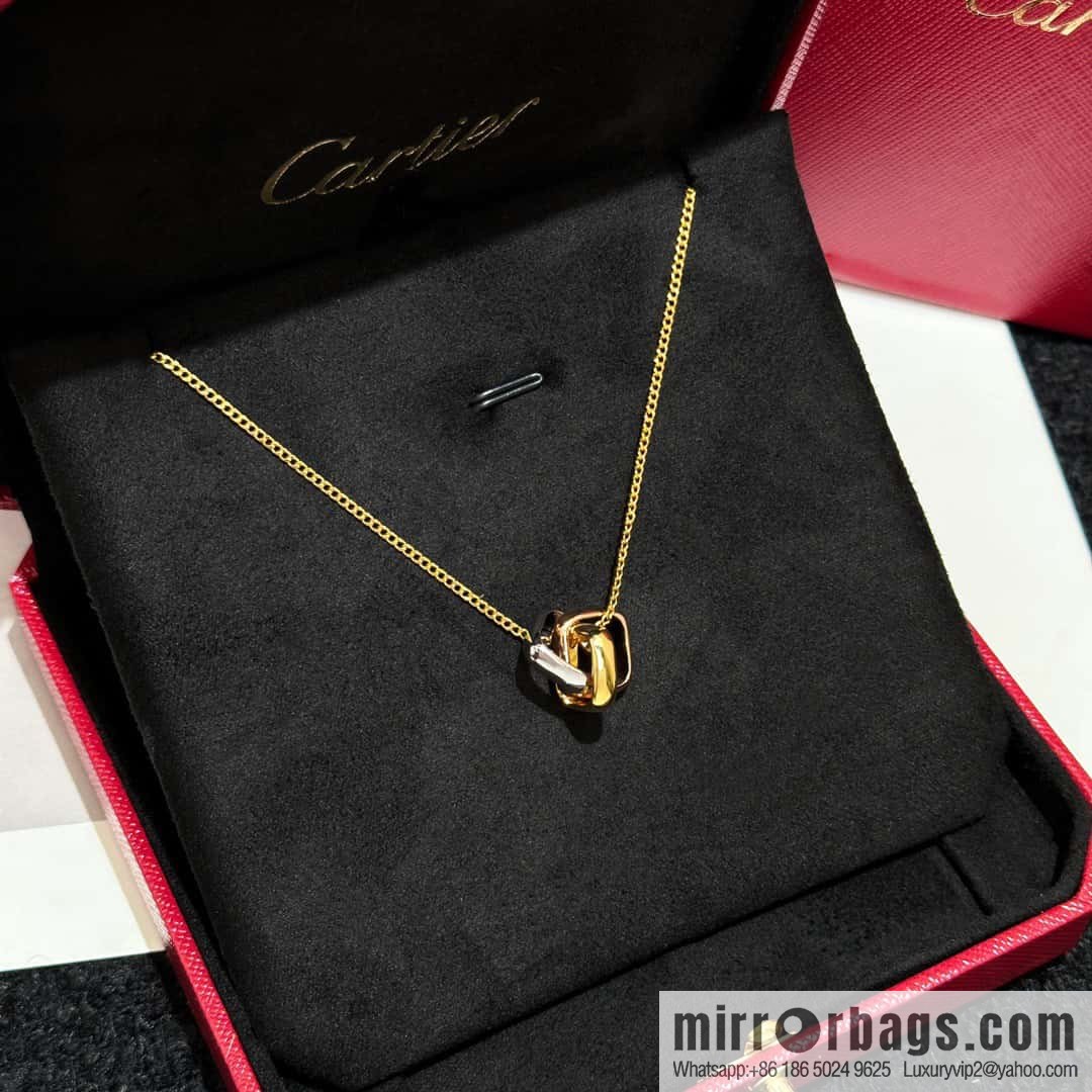 ❗️CNC version ❗️ ☀️ Cartier Cartier Trinity Box 100th anniversary limited three-ring three-color necklace ☀️