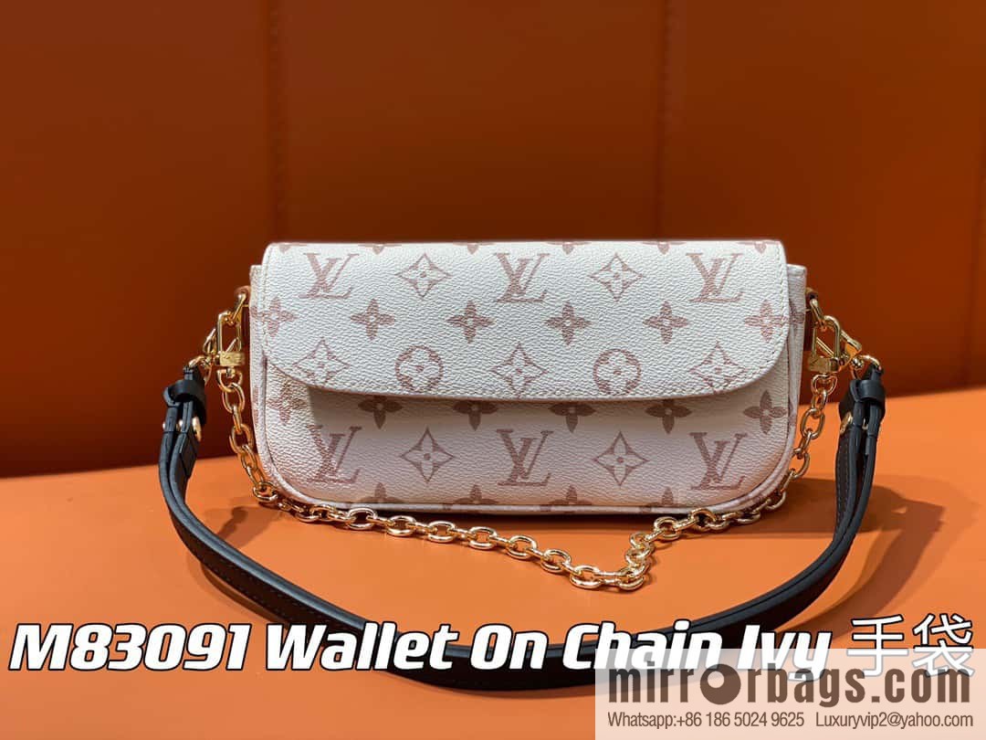 [Original order boutique] M83091 white flower M81911 chain bag series Wallet On Chain Ivy handbag