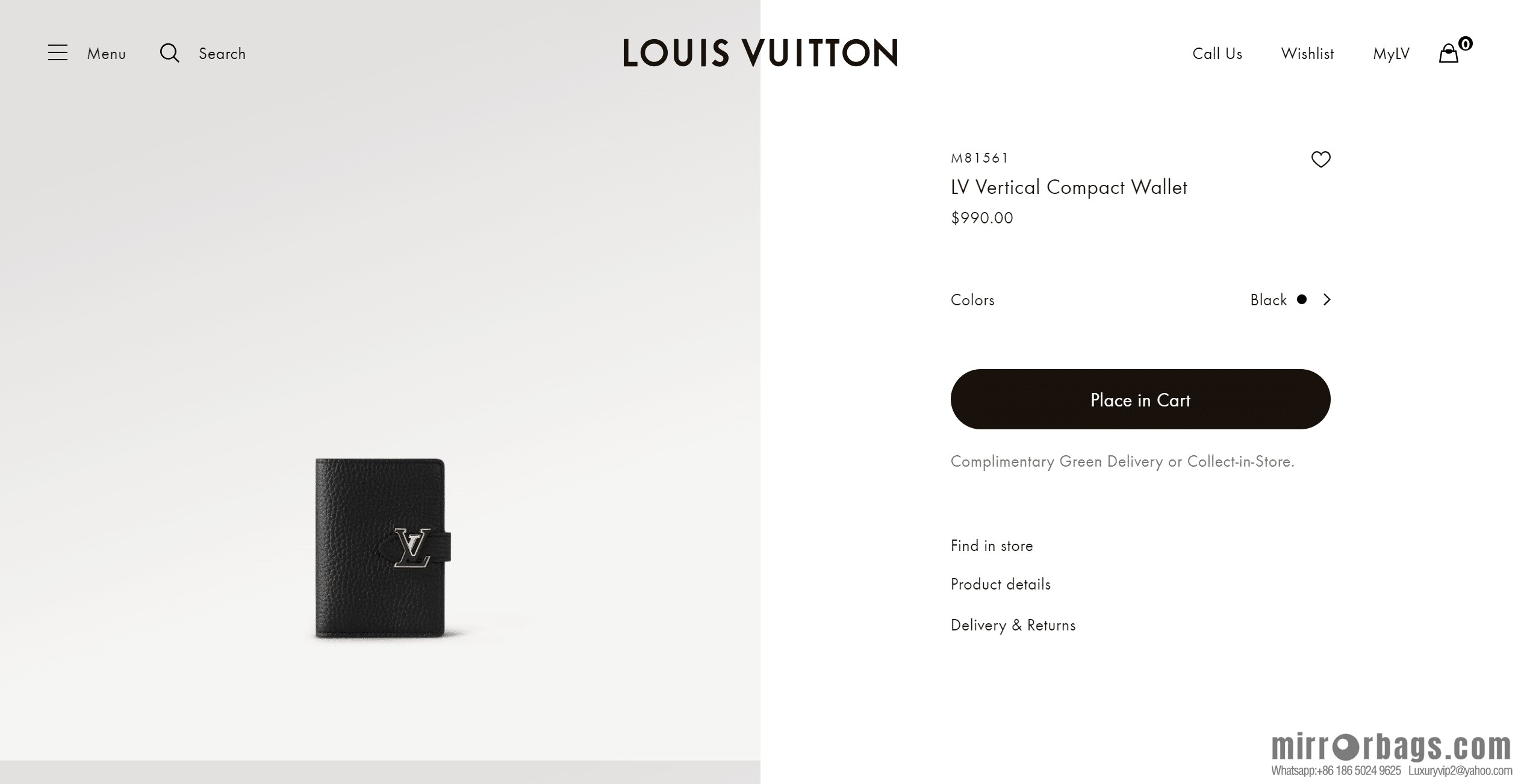 M81561 LV VERTICAL short wallet