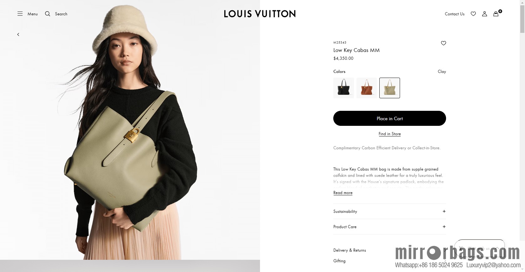 LV M25343 Low Key Cabas MM